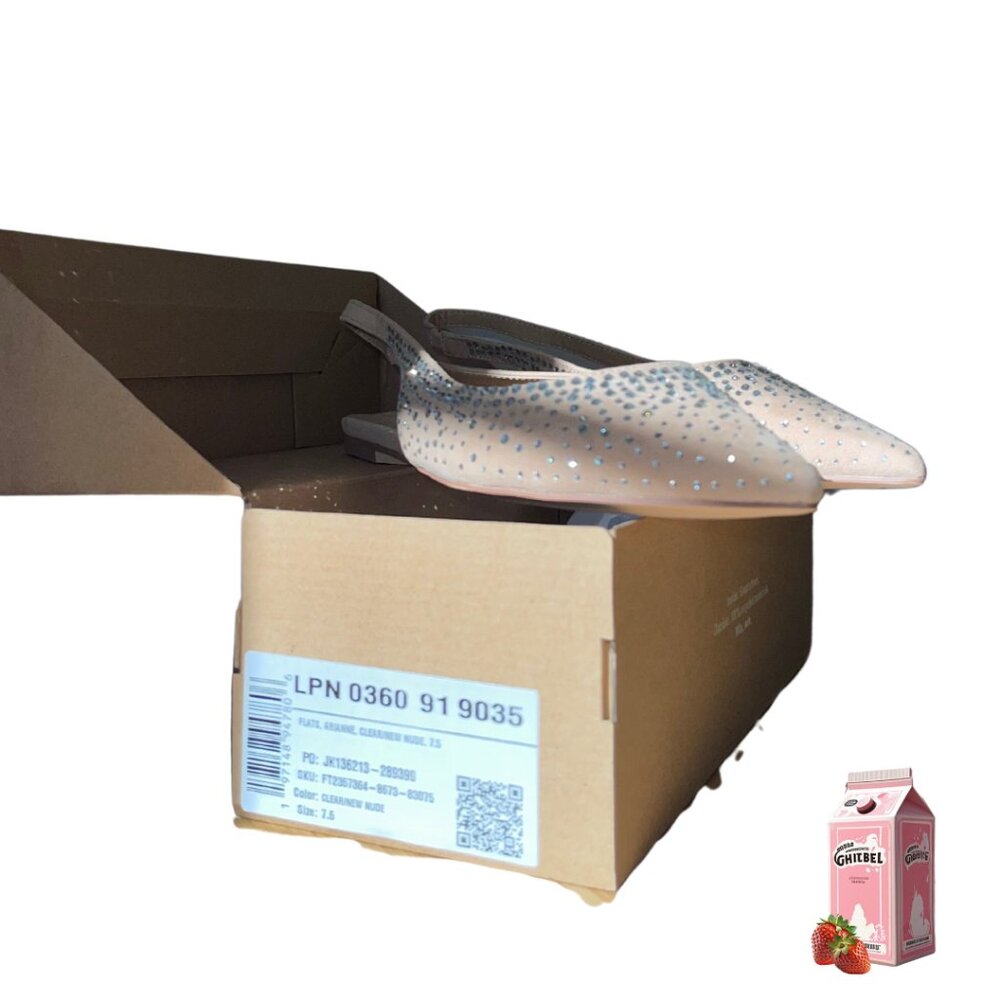 Nude Rhinestone Flats - Picture 2 of 3